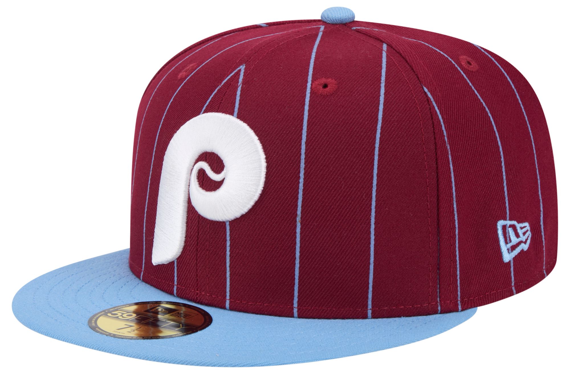 New Era Adult Philadelphia Phillies Red Throwback 59fifty Fitted Hat ...