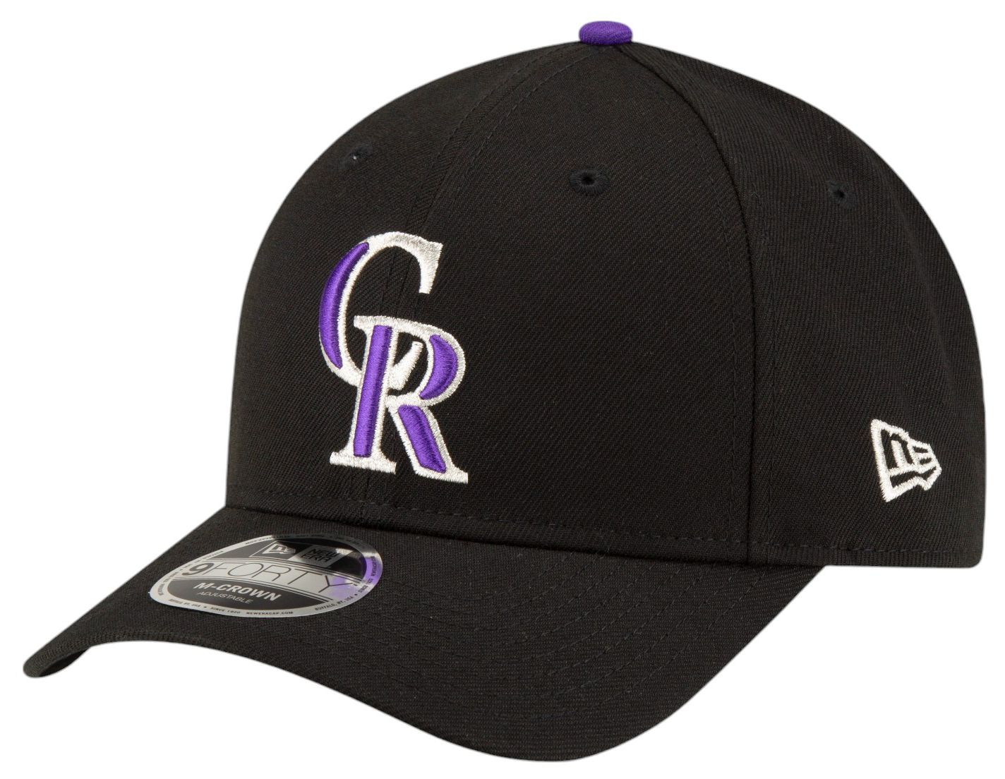 New Era Adult Colorado Rockies Black Player Replica 9Forty Adjustable Hat product image