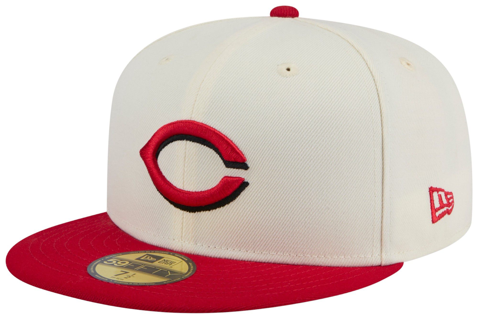 New Era Adult Cincinnati Reds Cream 59Fifty Fitted Hat product image
