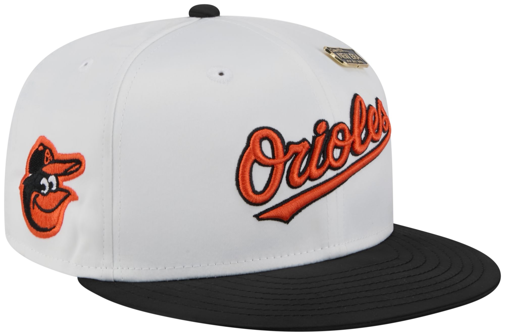 New Era Adult Baltimore Orioles White Satin 59Fifty Fitted Hat product image