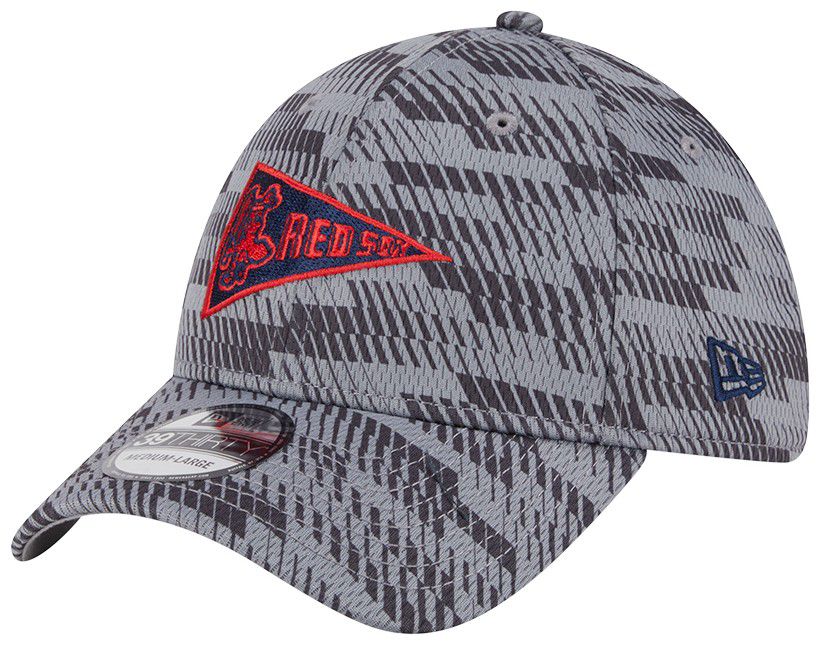 New Era Adult Boston Red Sox Clubhouse Grey 39Thirty Stretch Fit Hat product image