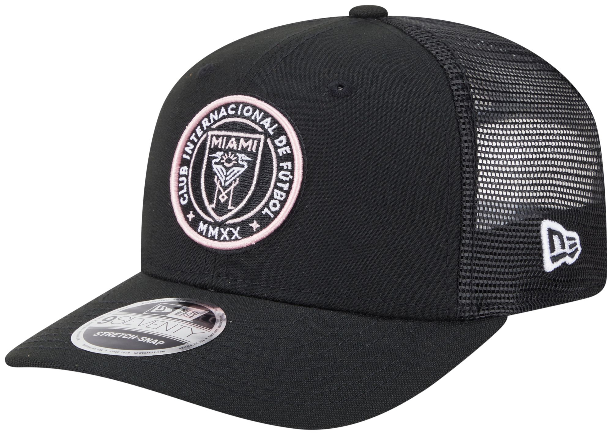 New Era Adult Inter Miami CF Black 9Seventy Adjustable Stretch Fit Hat product image