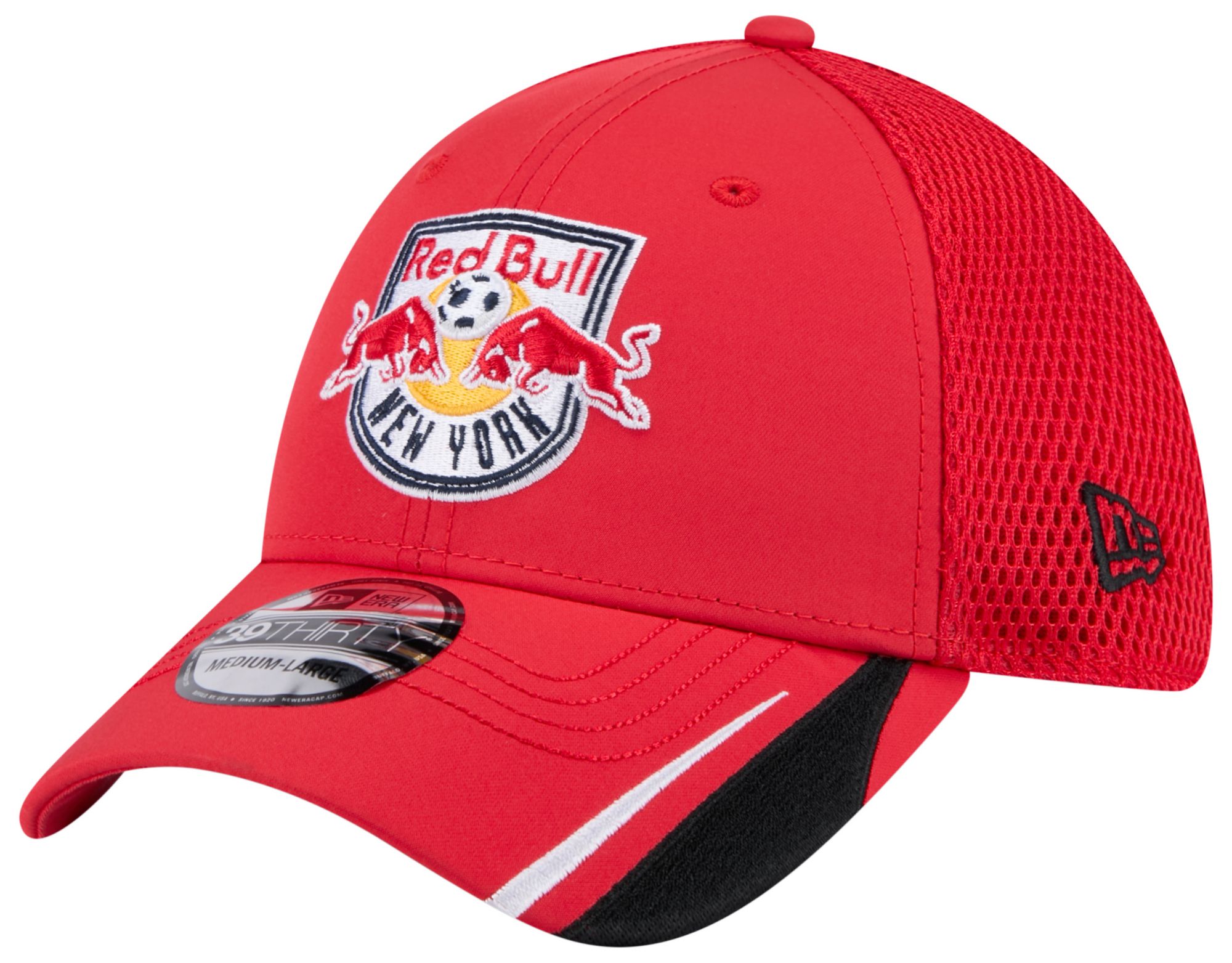 New Era Adult New York Red Bulls Red Linear 39Thirty Stretch Fit Hat product image