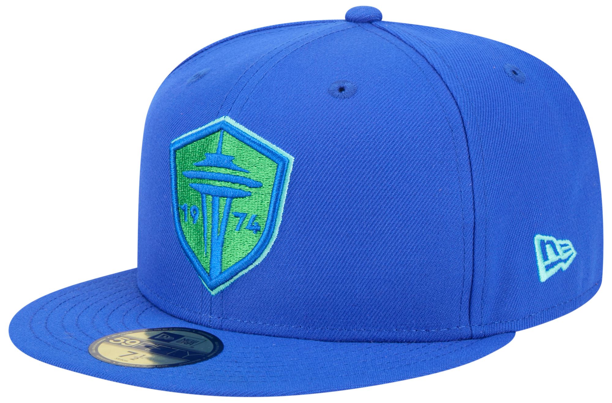 New Era Adult Seattle Sounders Bright Blue Logo 59Fifty Fitted Hat product image