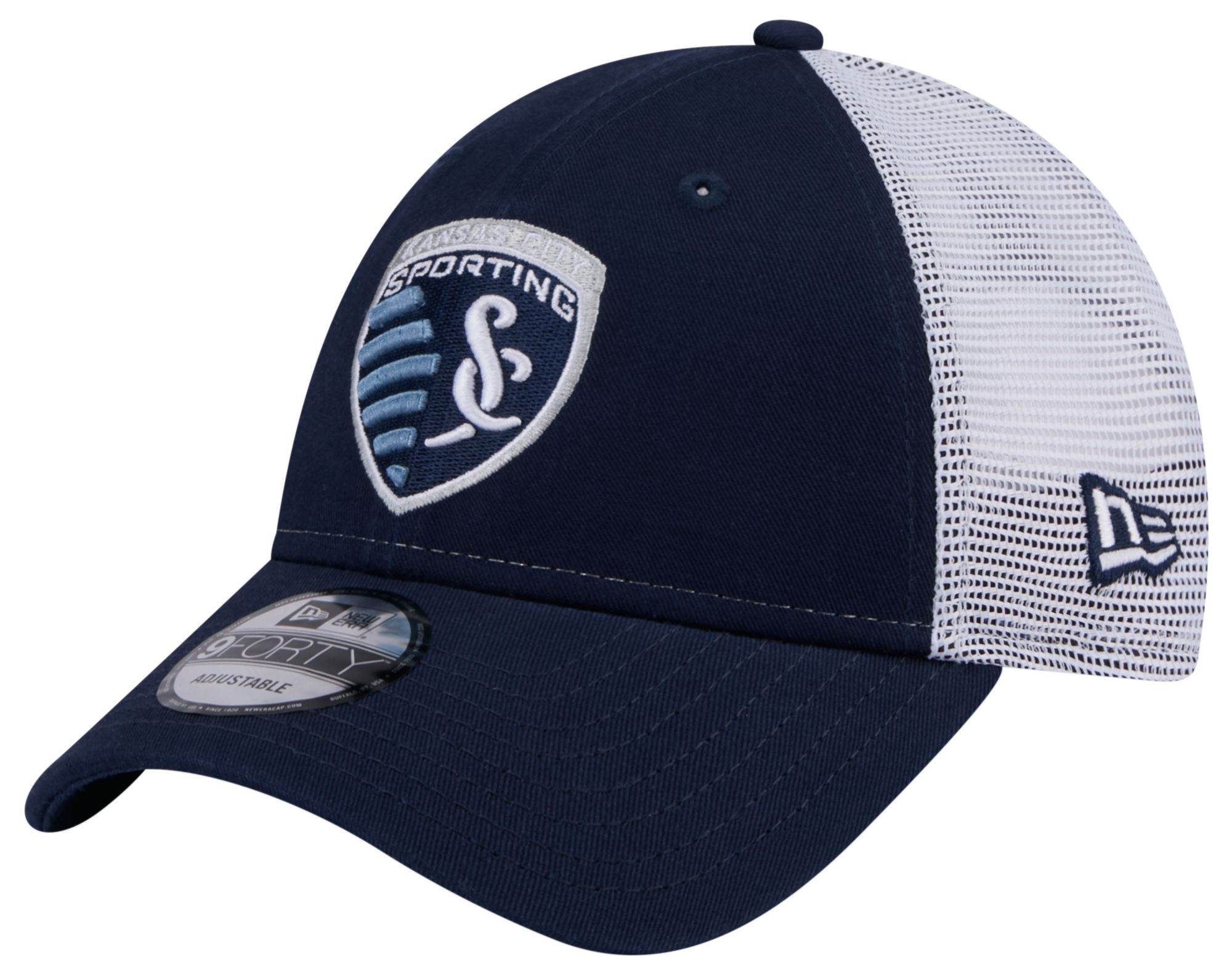 New Era Adult Sporting Kansas City Dark Blue Logo Trucker 9Forty Adjustable Hat product image