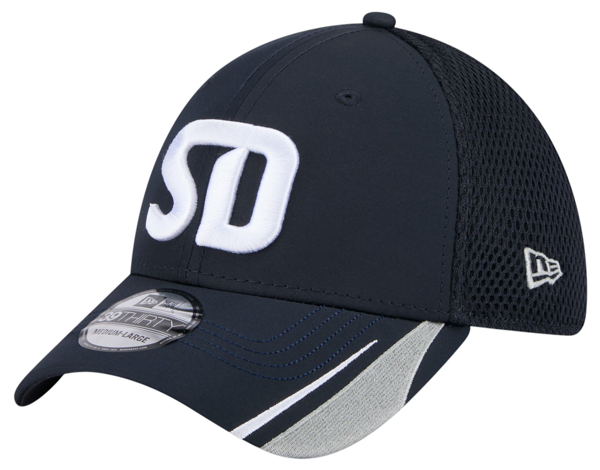 New Era Adult San Diego FC Navy Linear 39Thirty Stretch Fit Hat product image