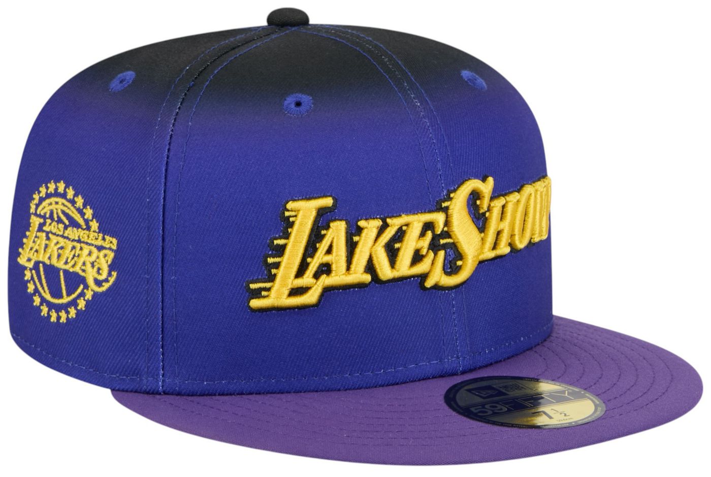 Mens New Era Los shops Angeles Lakers City Edition 59FIFTY Hat Cap New Size 7 3/4 *