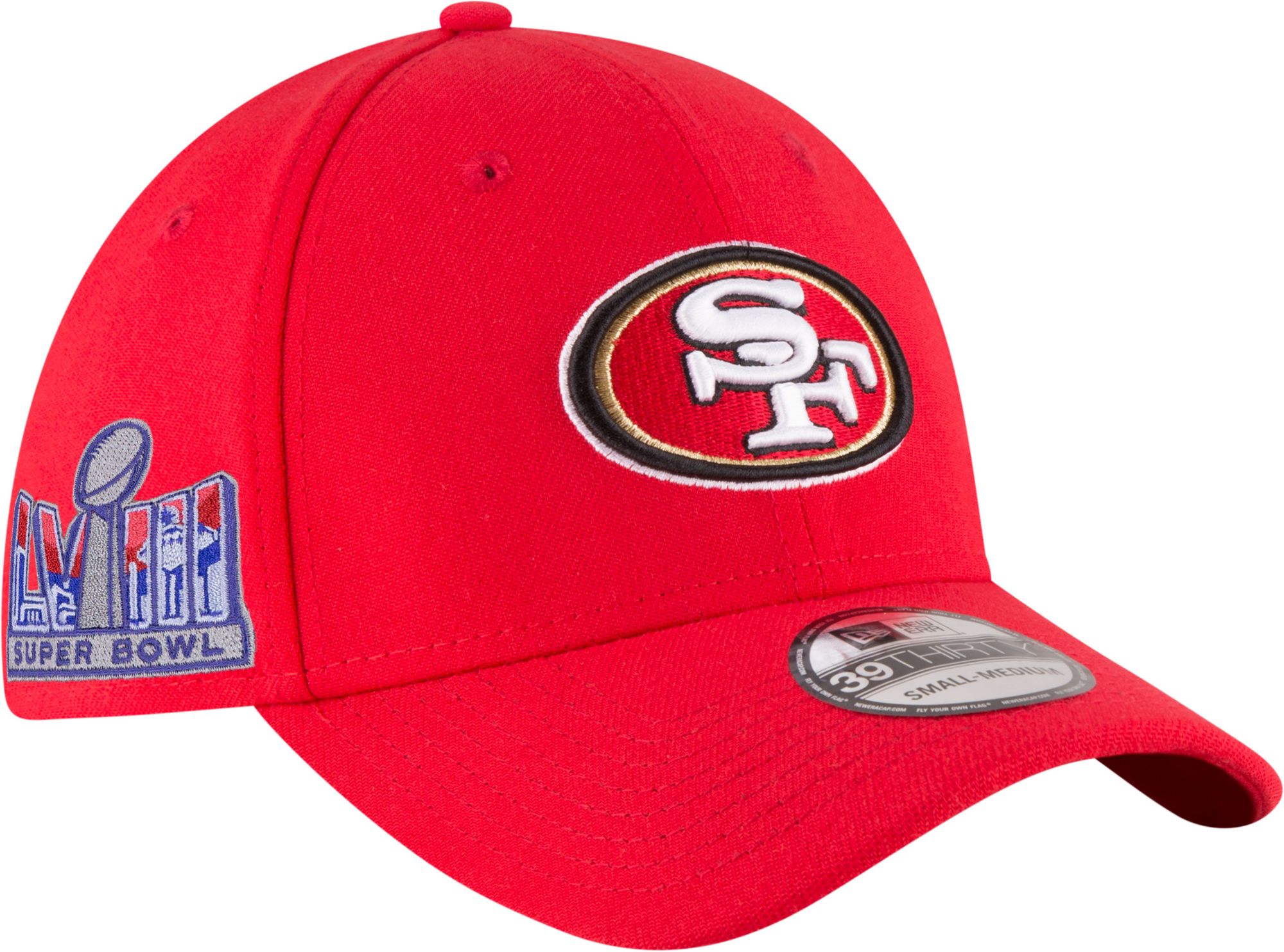 New Era Adult 2024 Super Bowl LVIII Bound San Francisco 49ers Side Patch 39Thirty Stretch Fit Hat