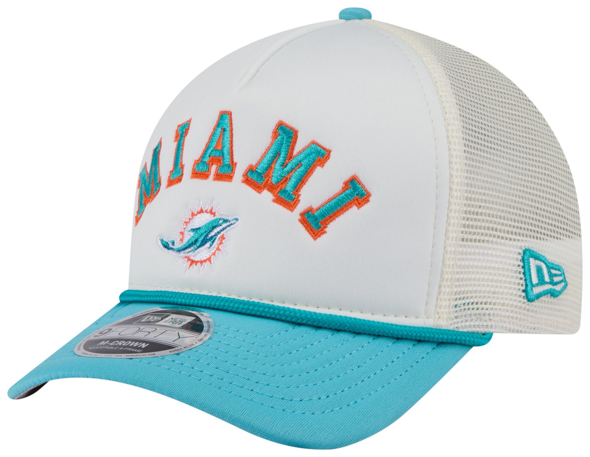 New Era Adult Miami Dolphins Chrome Arch 9Forty Adjustable Hat product image