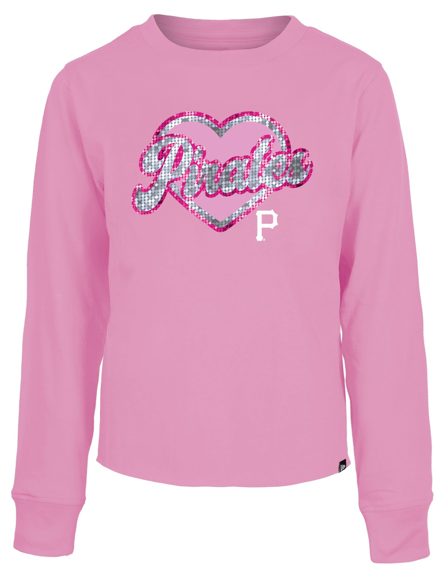 New Era Girls' Pittsburgh Pirates Pink Sequin Sweatshirt product image