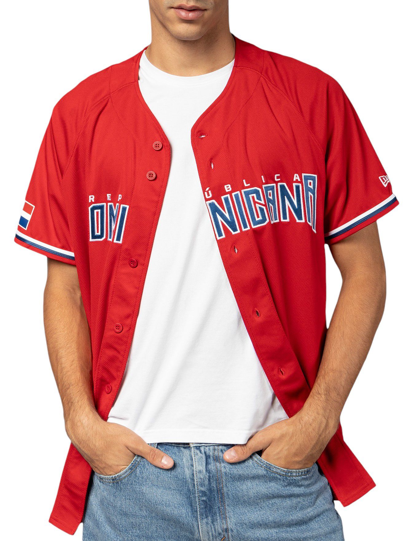 New Era Adult Domincan Republic Red Replica Jersey product image