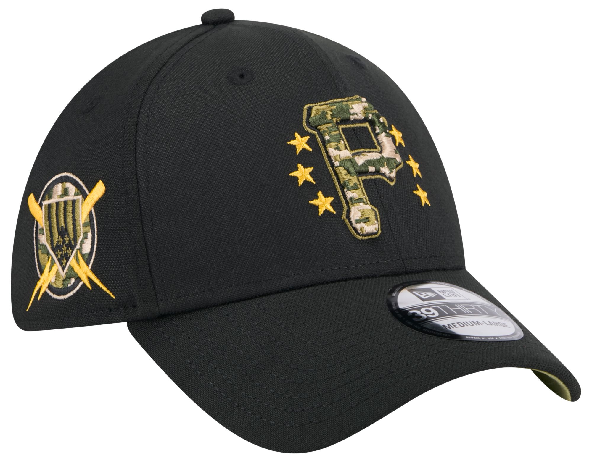 New Era Adult Pittsburgh Pirates Armed Forces Day 2024 Black 39Thirty  Stretch Fit Hat | Dick's Sporting Goods