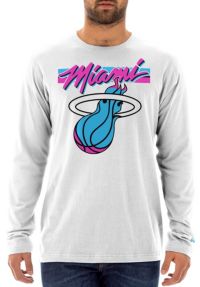 New Era Adult 2024-25 City Edition Vice Miami Heat White Long Sleeve T-Shirt