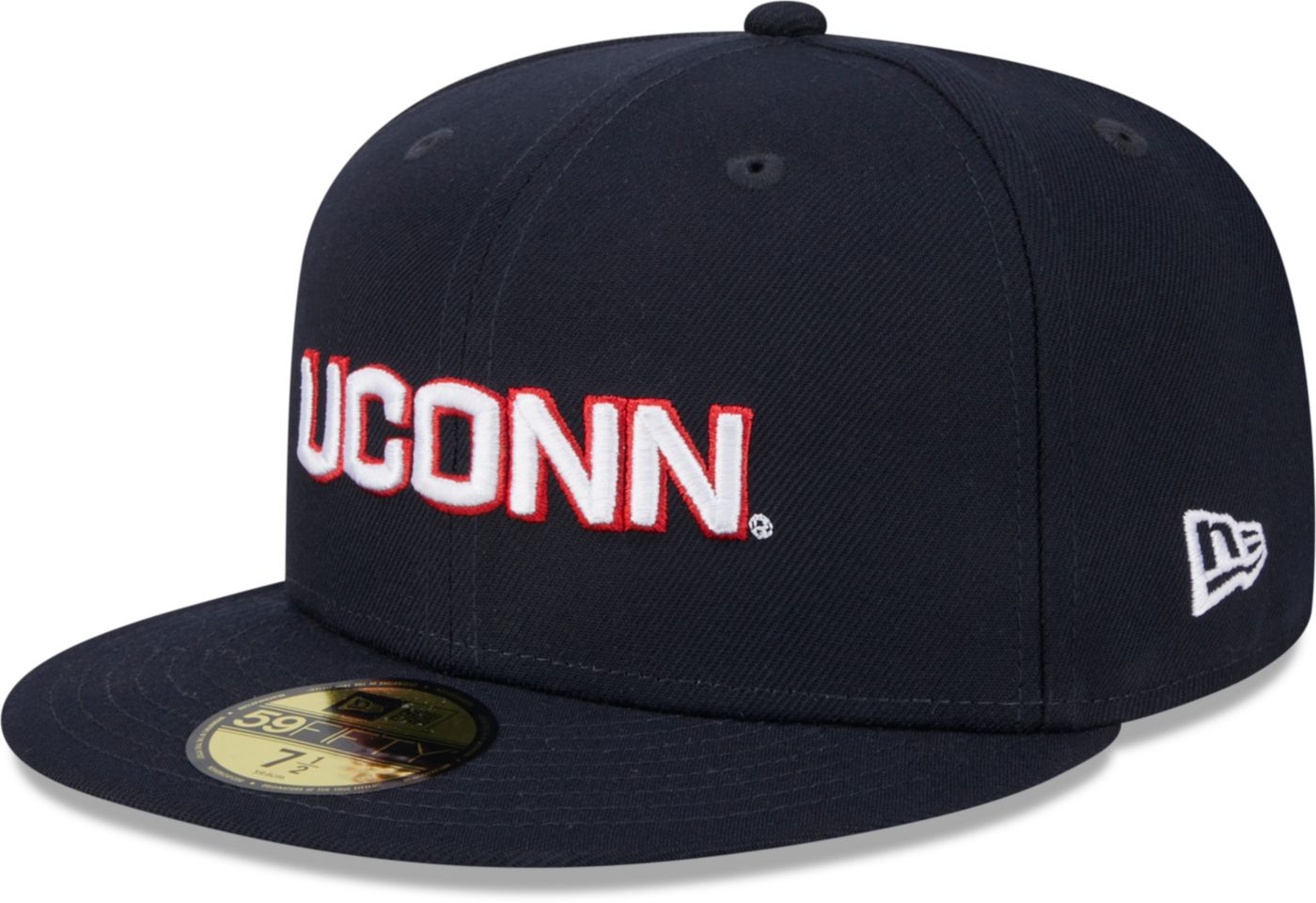 New Era Adult UConn Huskies Navy 59Fifty Fitted Hat Dick s Sporting Goods