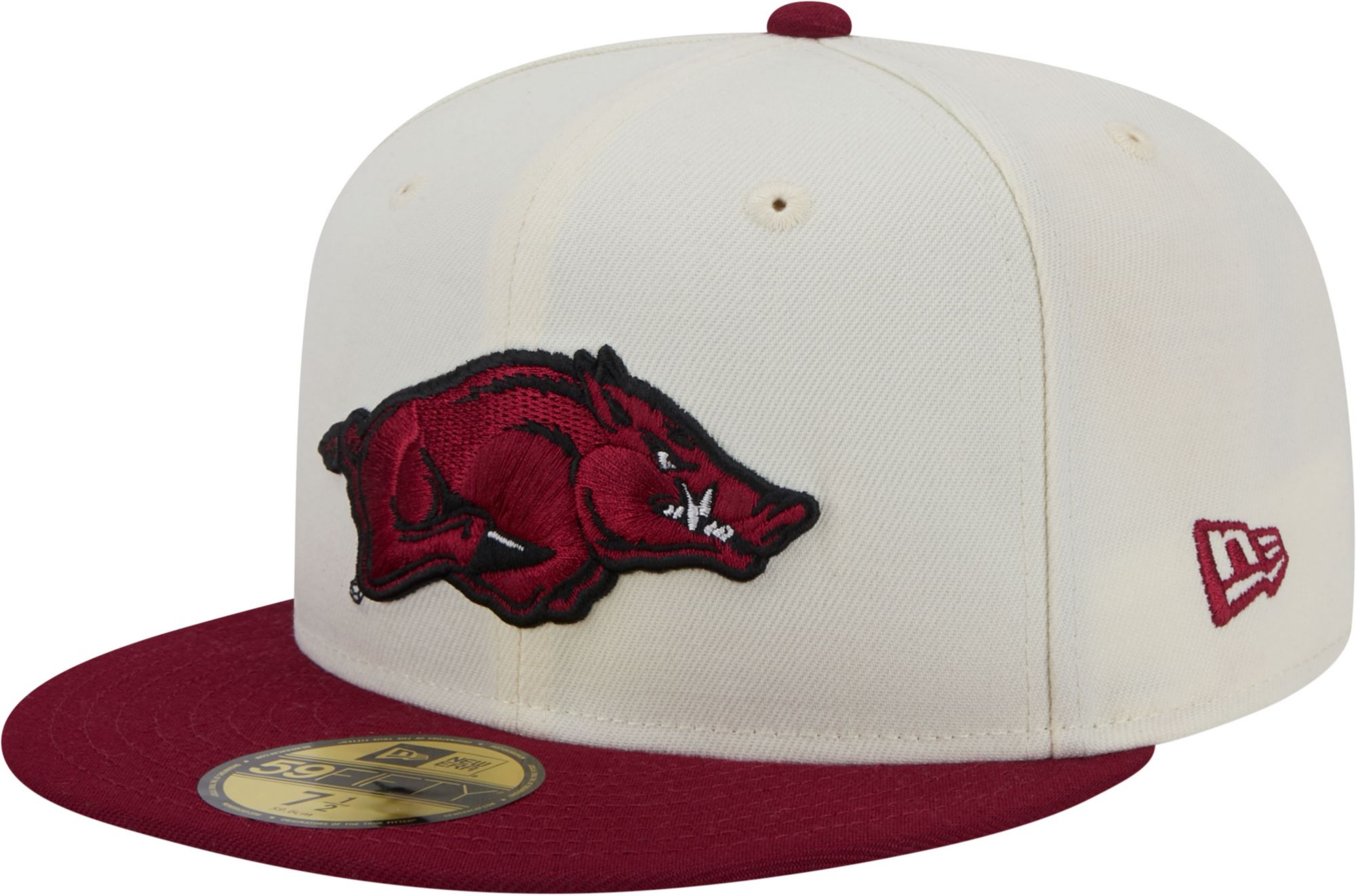 New Era Men's Arkansas Razorbacks White 59Fifty Fitted Hat product image