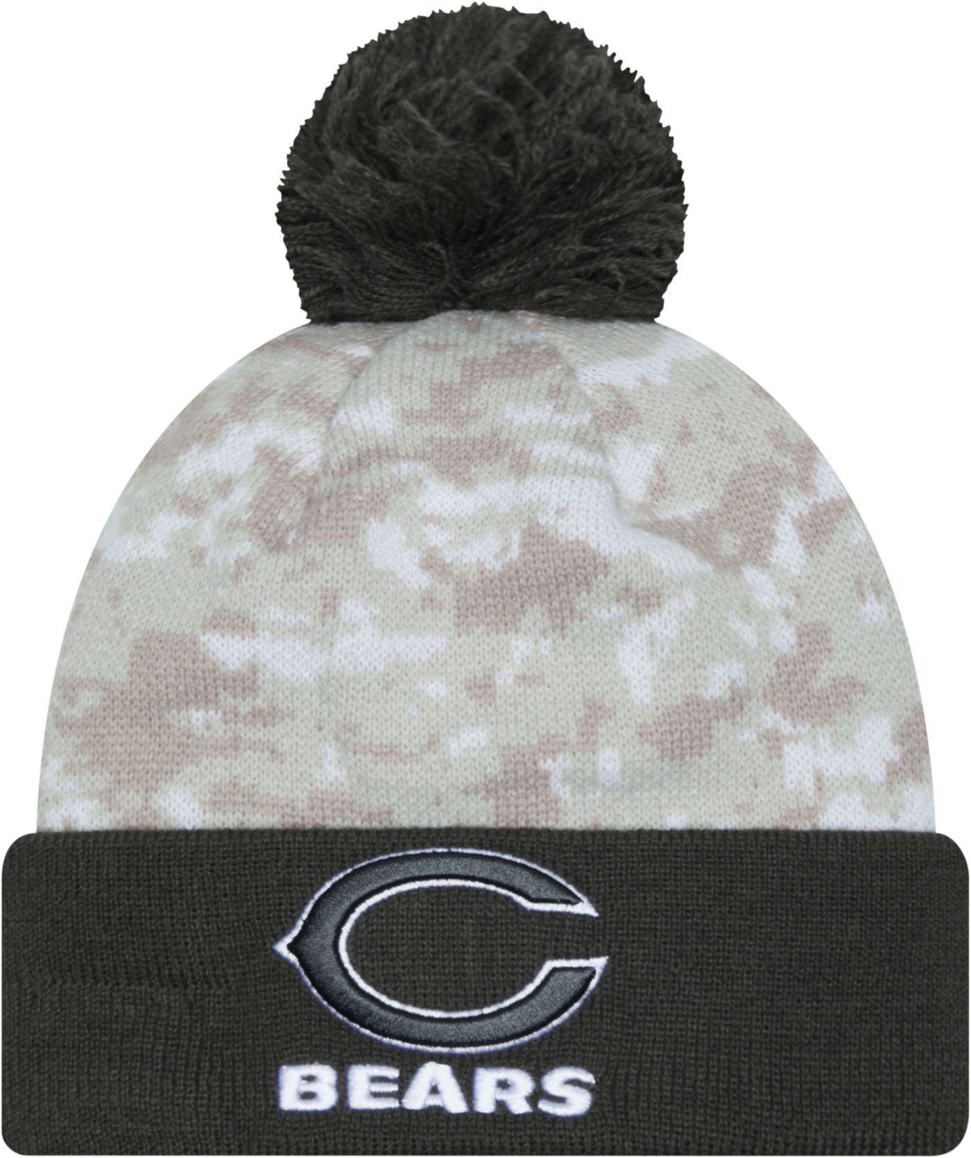 New Era Men s Chicago Bears Salute to Service 2024 Arctic Camo Knit Beanie Dick s Sporting Goods