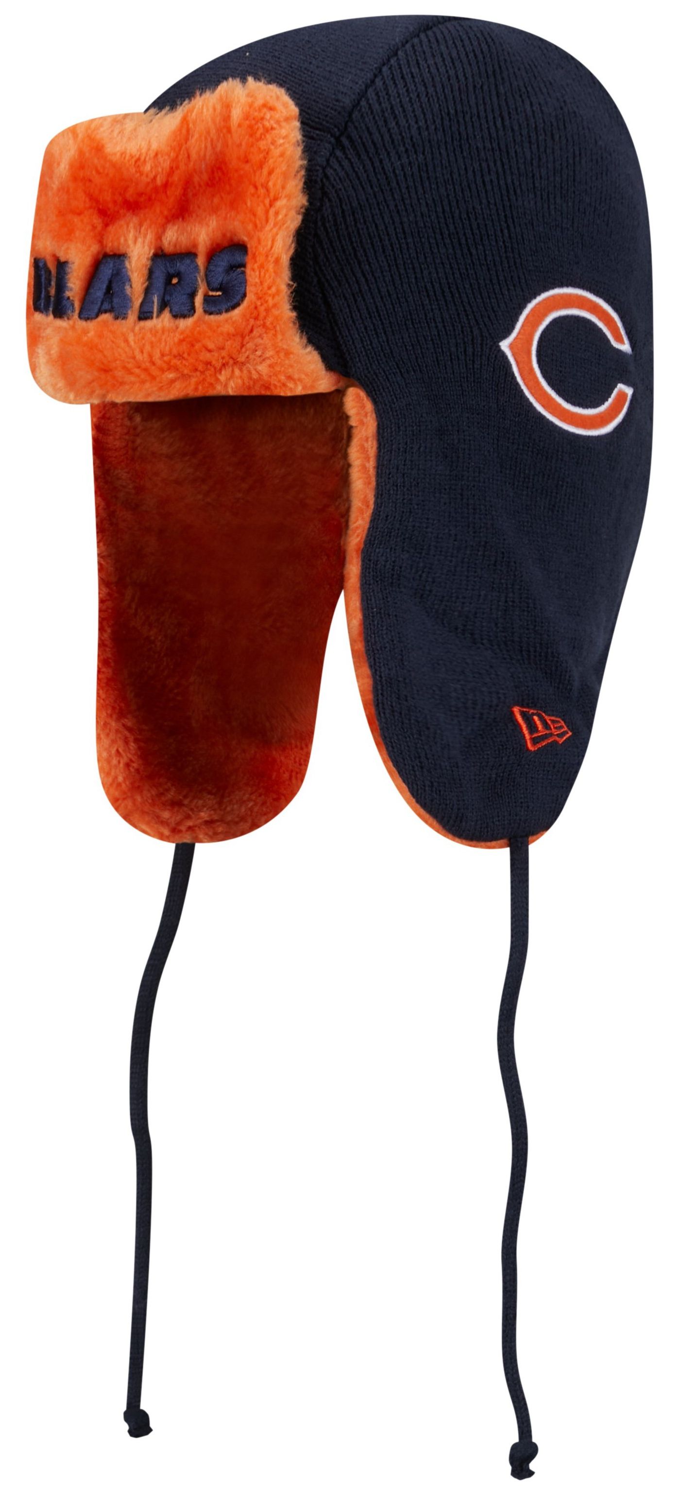 New Era Adult Chicago Bears Navy Trapper Knit Hat Dick s Sporting Goods