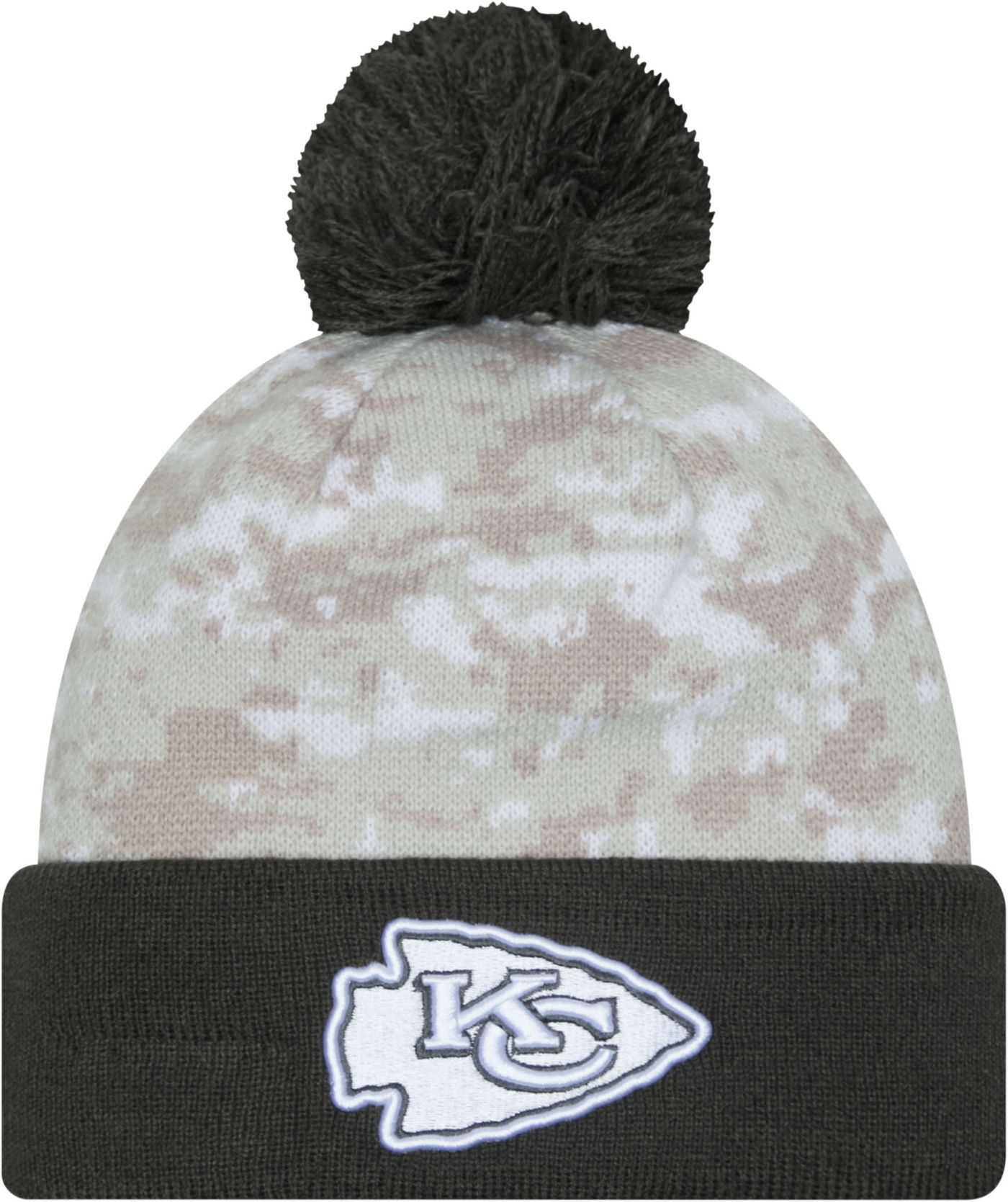 New Era Men s Kansas City Chiefs Salute to Service 2024 Arctic Camo Knit Beanie Dick s Sporting Goods