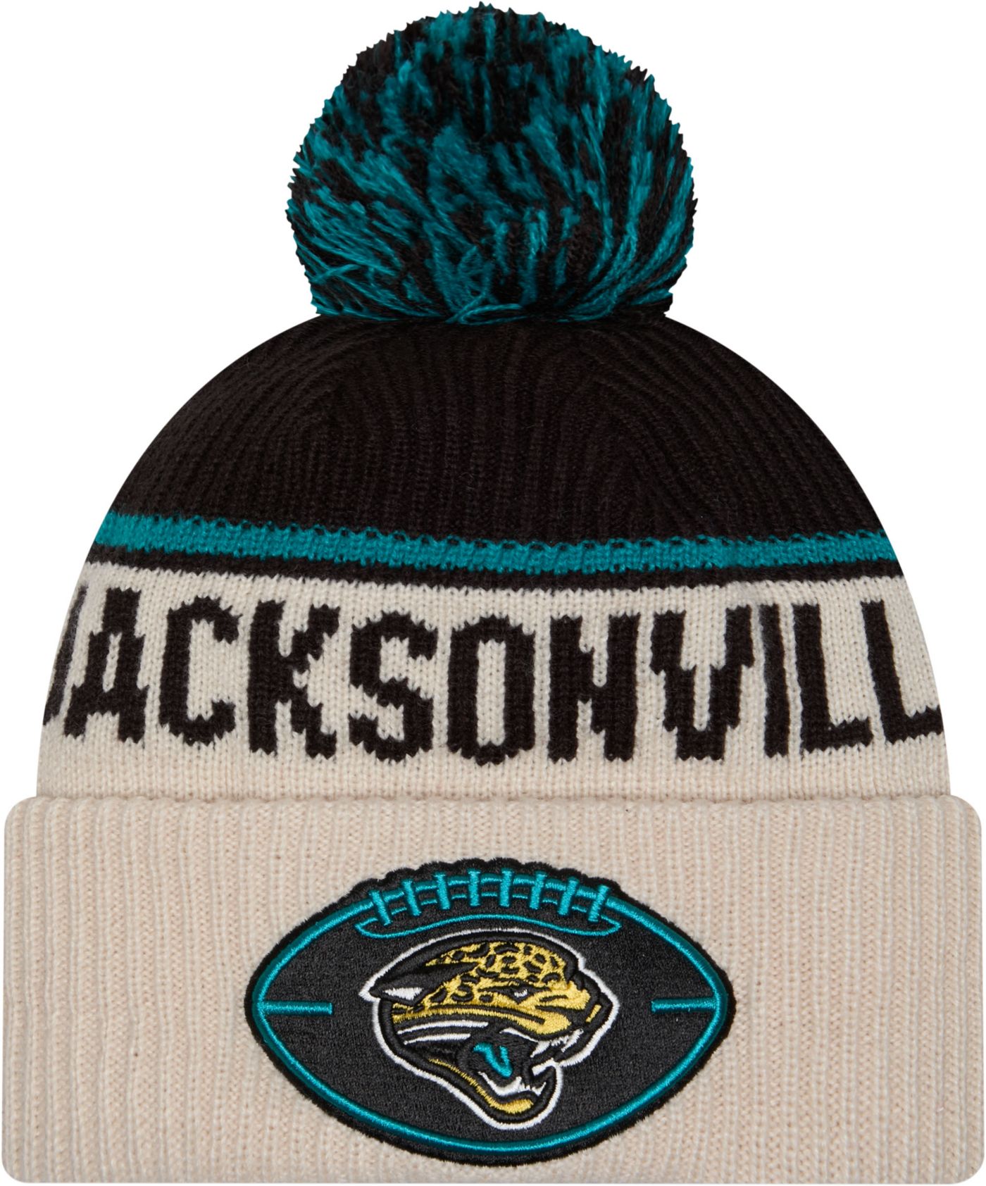 Jacksonville Jaguars Beanie New Era On Field Knit NFL factory Authentic NWT Throwback