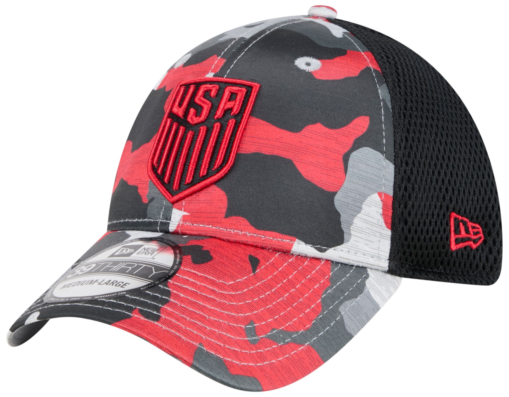 New Era Adult USMNT 2023 9Thirty Camo Red Stretch Hat product image