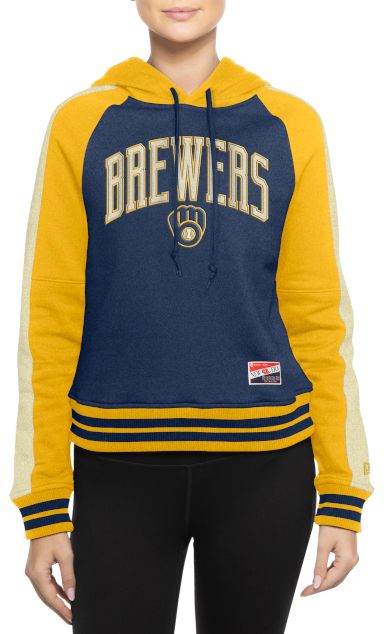 New Era Women's Milwaukee Brewers Throwback Navy Pullover Hoodie product image