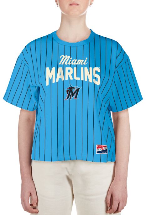 New Era Women's Miami Marlins Throwback Blue T-Shirt product image