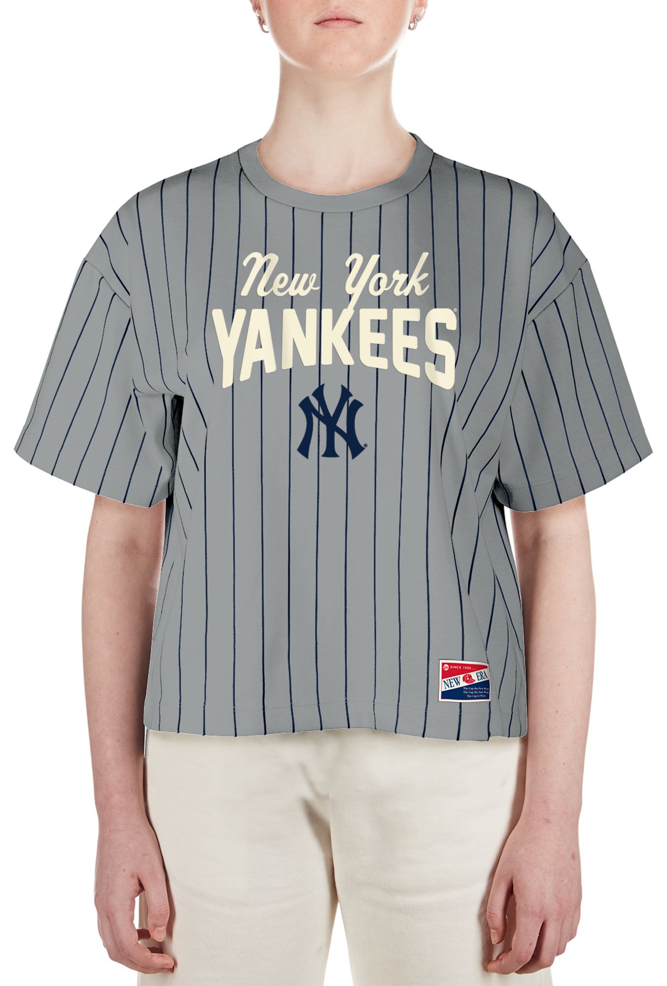 New Era Women's New York Yankees Gray Throwback T-Shirt product image