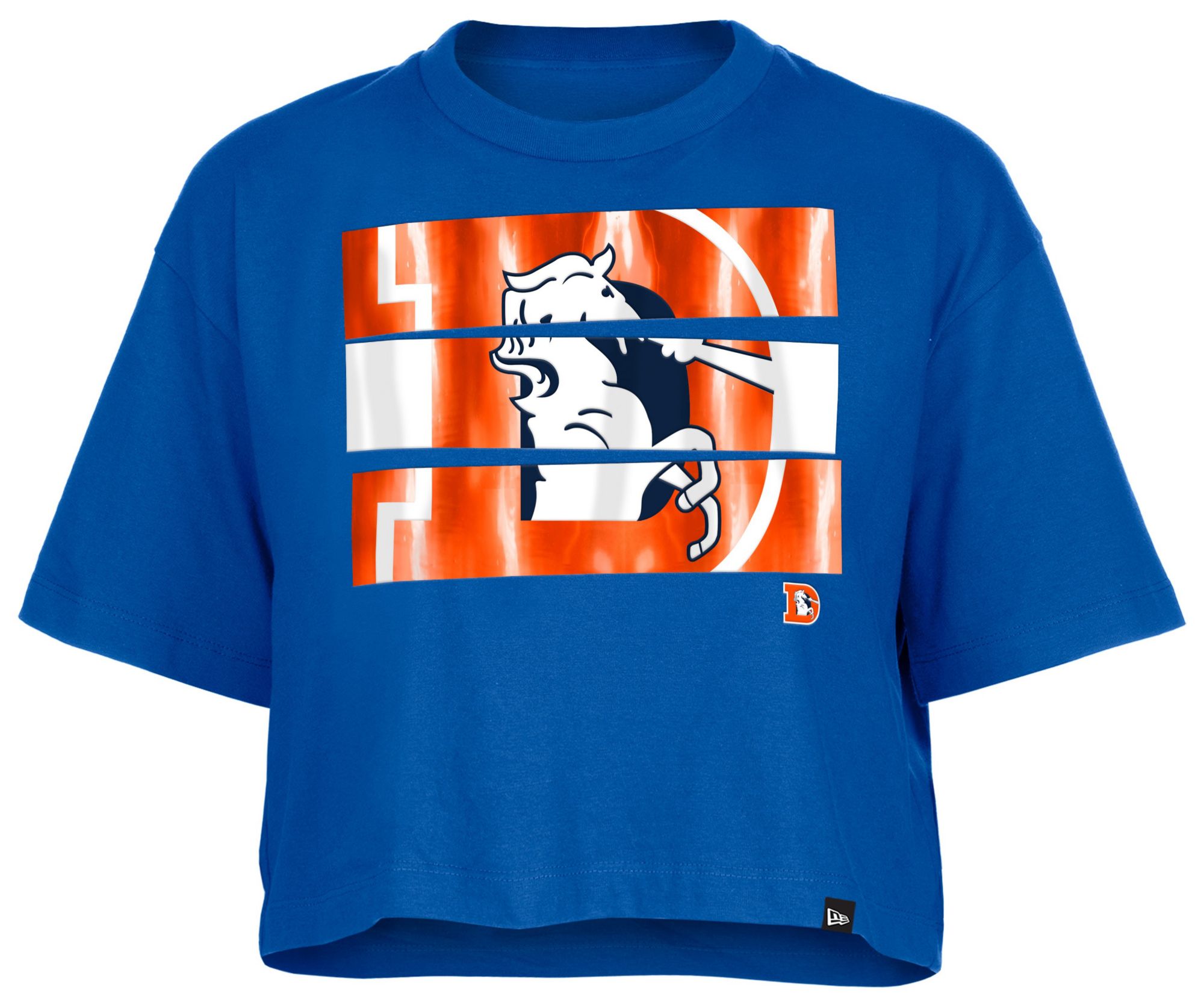 New Era Women's Denver Broncos Panel Boxy Blue T-Shirt product image