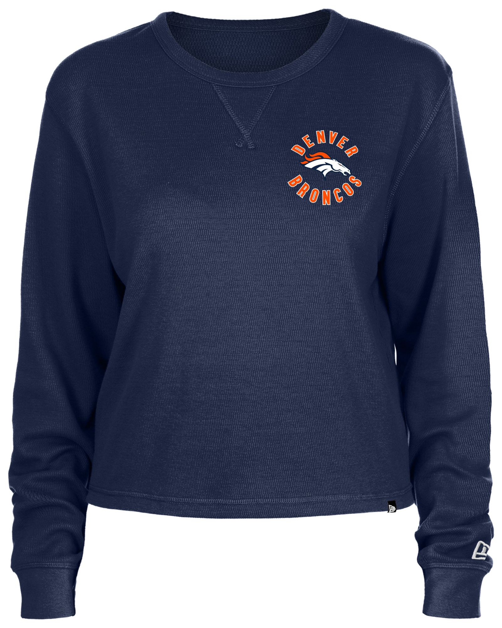 New Era Women's Denver Broncos Thermal Navy Long Sleeve T-Shirt product image