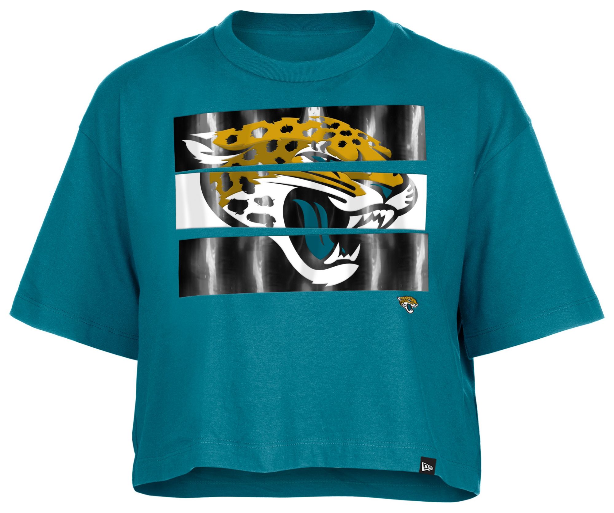 New Era Women's Jacksonville Jaguars Panel Boxy Turquoise T-Shirt product image