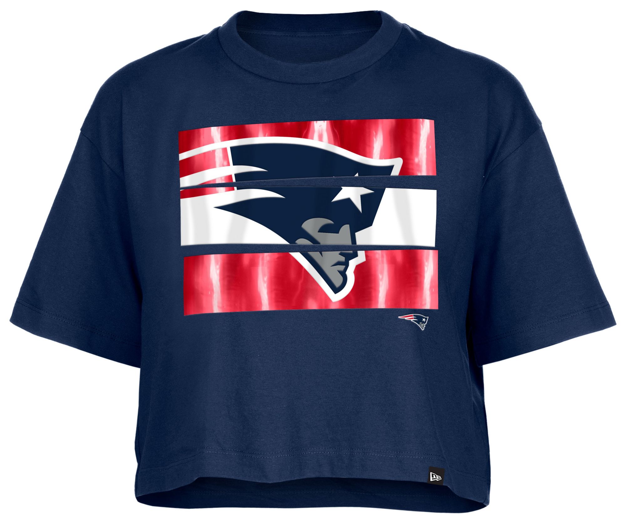 New Era Women's New England Patriots Panel Boxy Navy T-Shirt product image