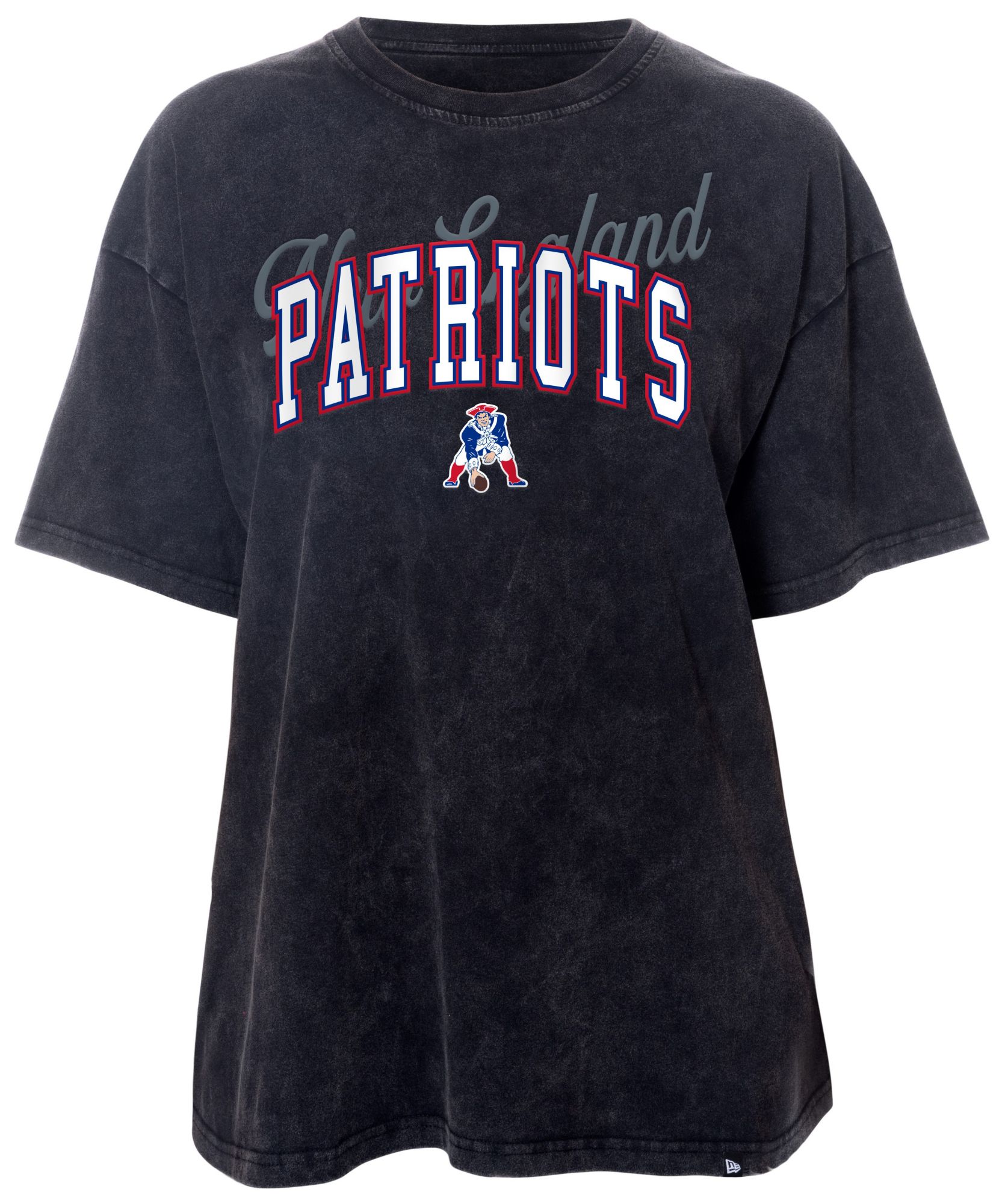 New Era Women's New England Patriots Wash Oversized Black T-Shirt product image
