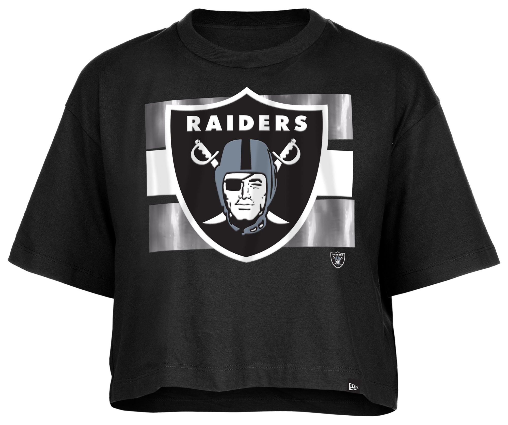 New Era Women's Las Vegas Raiders Panel Boxy Black T-Shirt product image