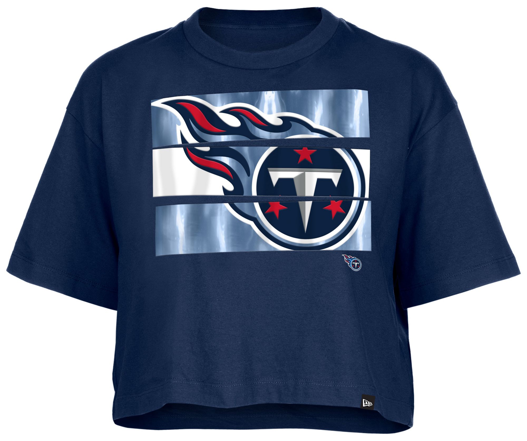 New Era Women's Tennessee Titans Panel Boxy Navy T-Shirt product image