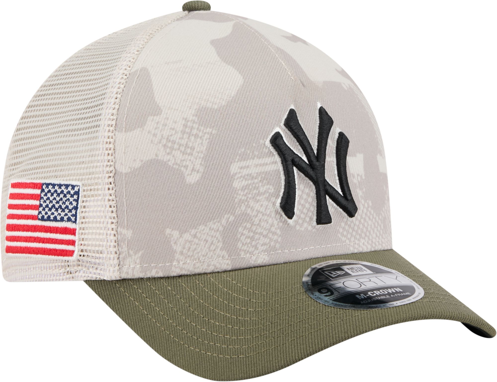 New Era Youth New York Yankees Khaki Armed Forces Day 2025 9Forty Adjustable Hat product image