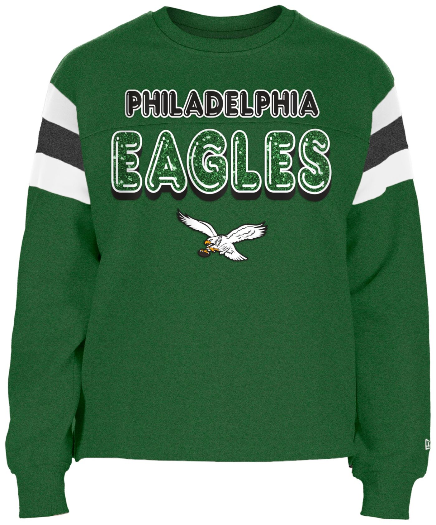 New Era Youth Girls Philadelphia Eagles Glitter Kelly Green Fleece Sweatshirt Dick s Sporting Goods