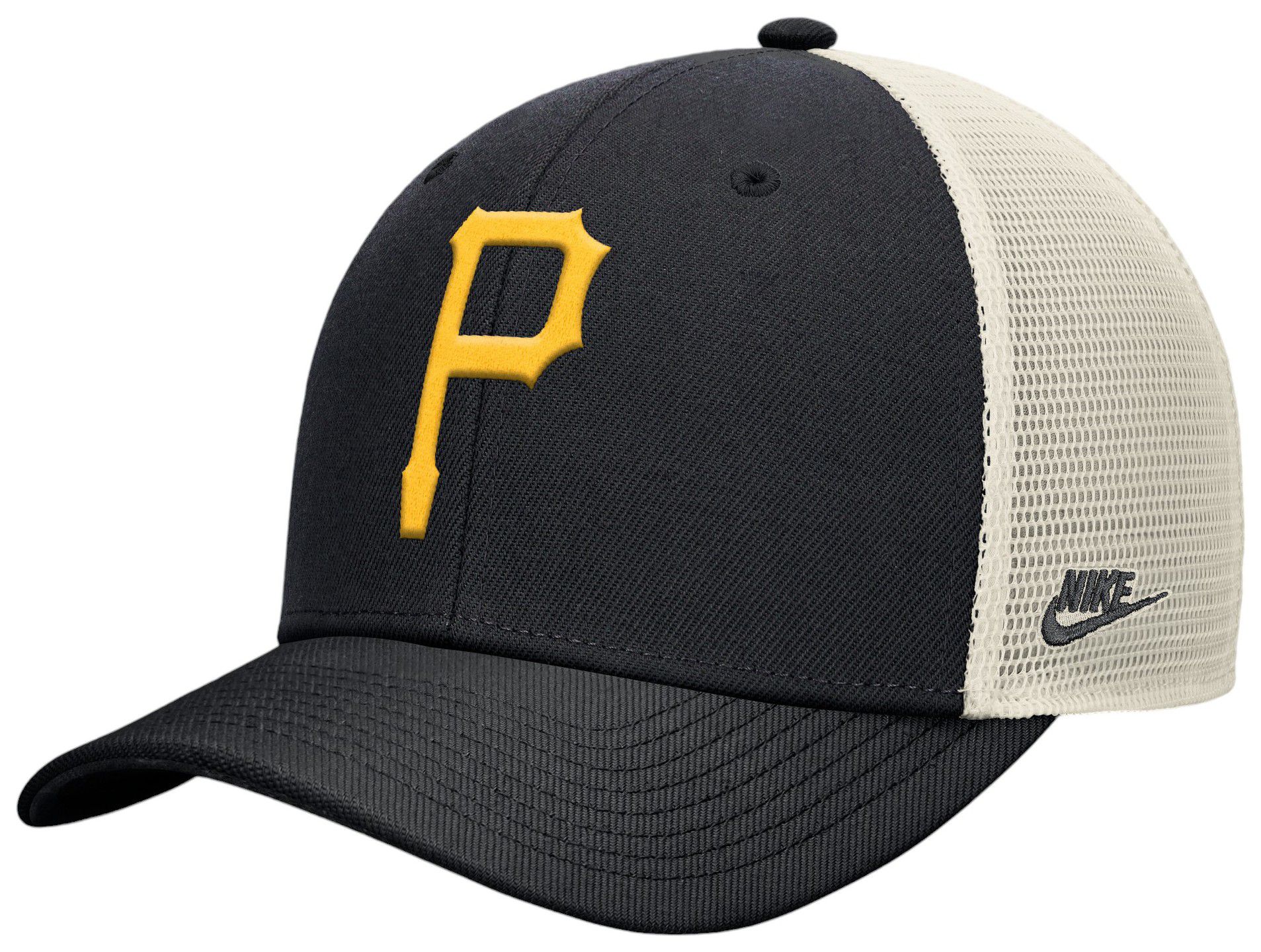 Nike Adult Pittsburgh Pirates Black Cooperstown Club Adjustable Trucker Hat product image