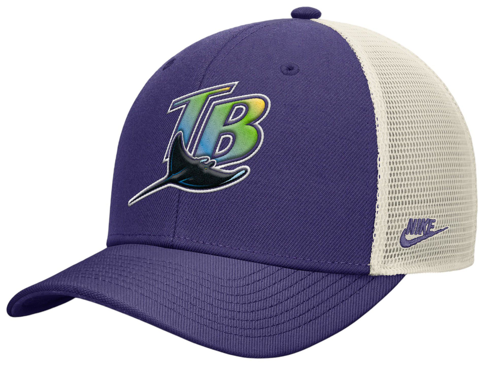 Nike Adult Tampa Bay Rays Purple Cooperstown Club Adjustable Trucker Hat product image