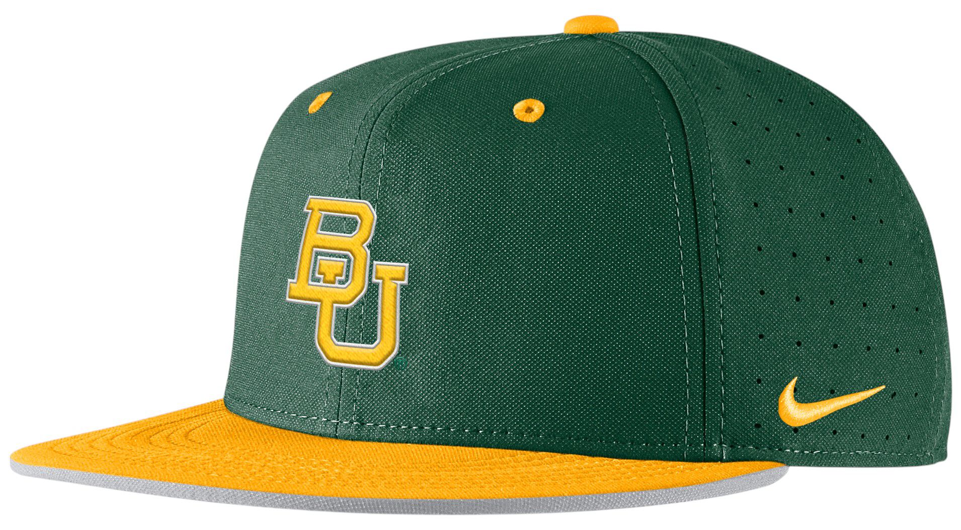 Nike Adult Baylor Bears Green Aero True Baseball Fitted Hat product image