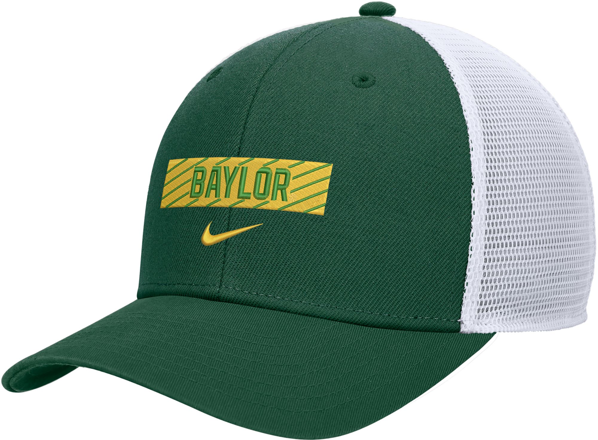 Nike Men's Baylor Bears Green Wordmark Rise Adjustable Trucker Hat product image