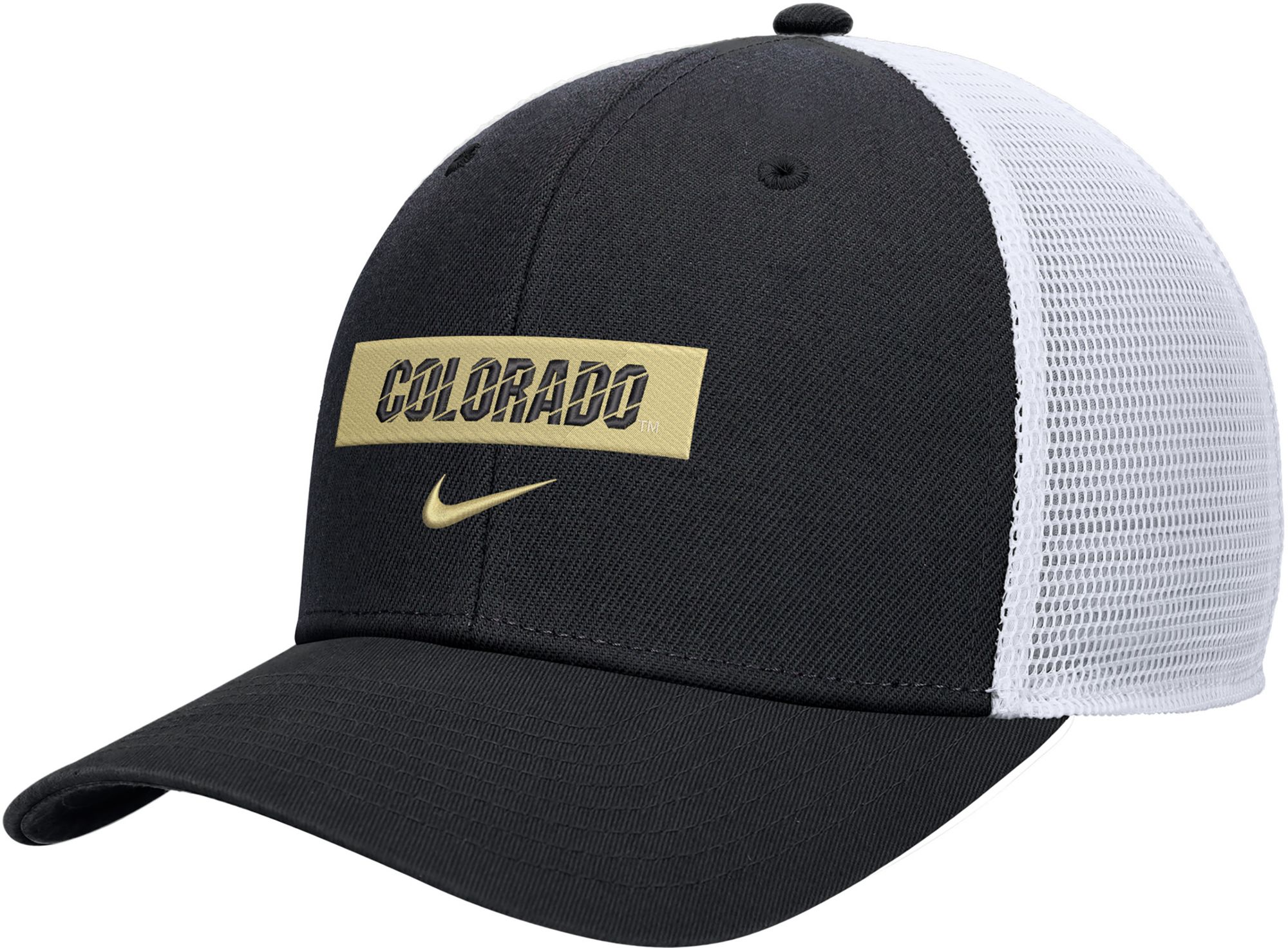 Nike Men's Colorado Buffaloes Black Wordmark Rise Adjustable Trucker Hat product image