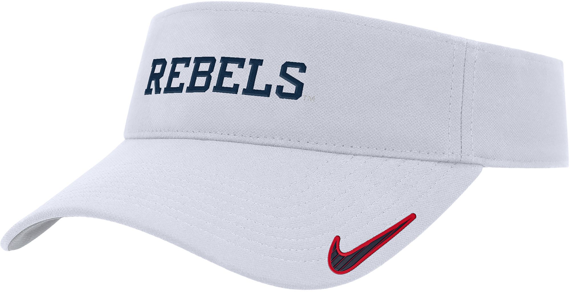 Nike Men's Ole Miss Rebels White Dri-FIT Ace Flex Adjustable Visor product image