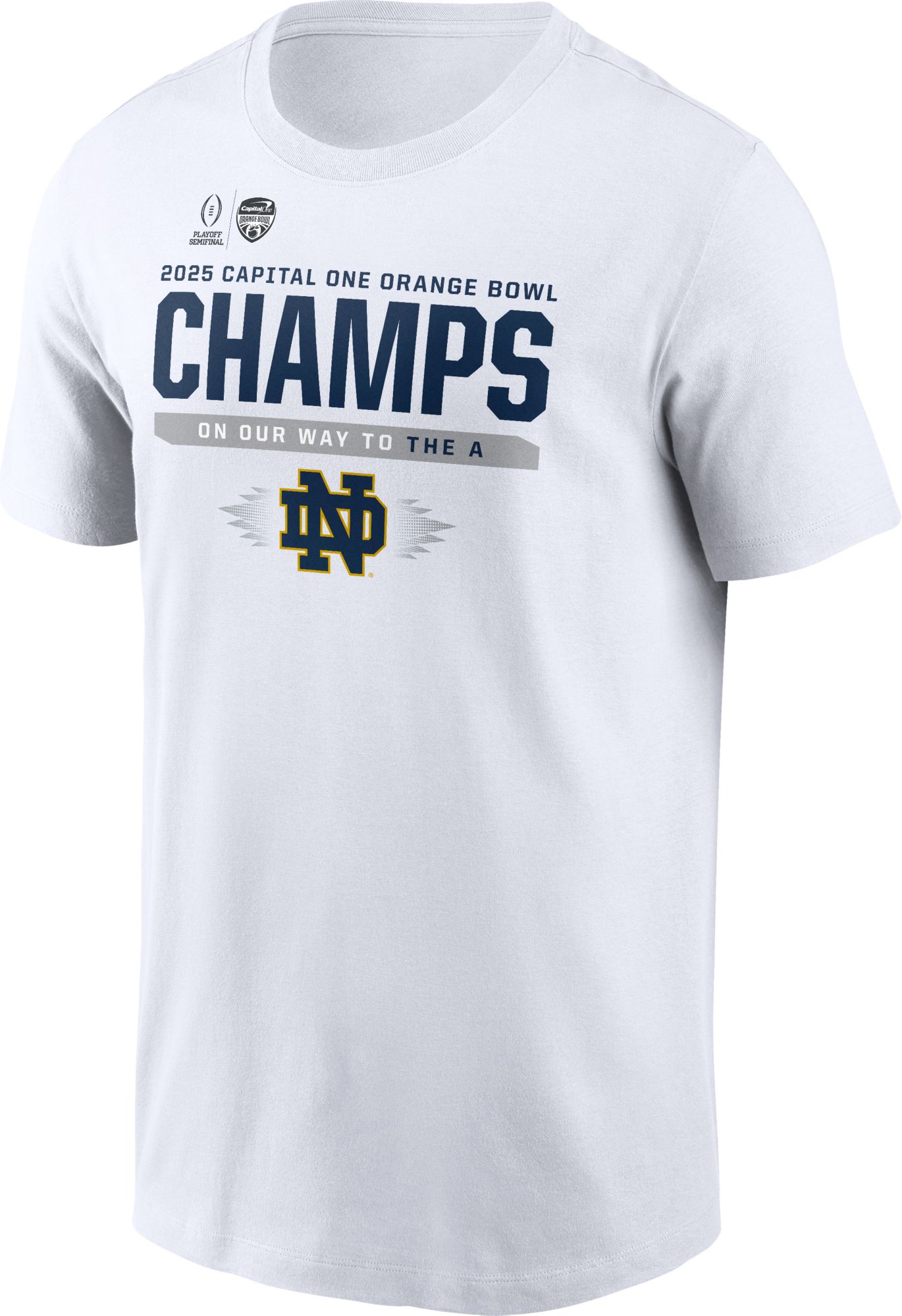 Nike Adult 2024-25 College Football Playoff Orange Bowl Champions Notre Dame Fighting Irish Locker Room T-Shirt product image