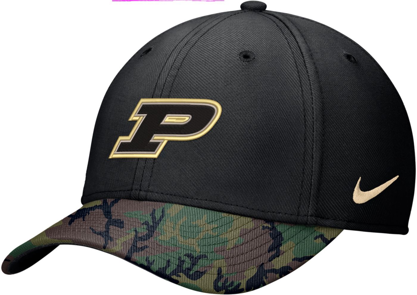 Nike Adult Purdue Boilermakers Black Military Appreciation Swoosh Flex Hat Dick s Sporting Goods