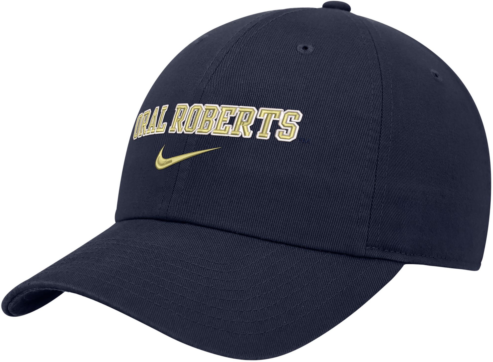 Nike Men's Oral Roberts Golden Eagles Navy Blue Heritage86 Arch Club Adjustable Hat product image