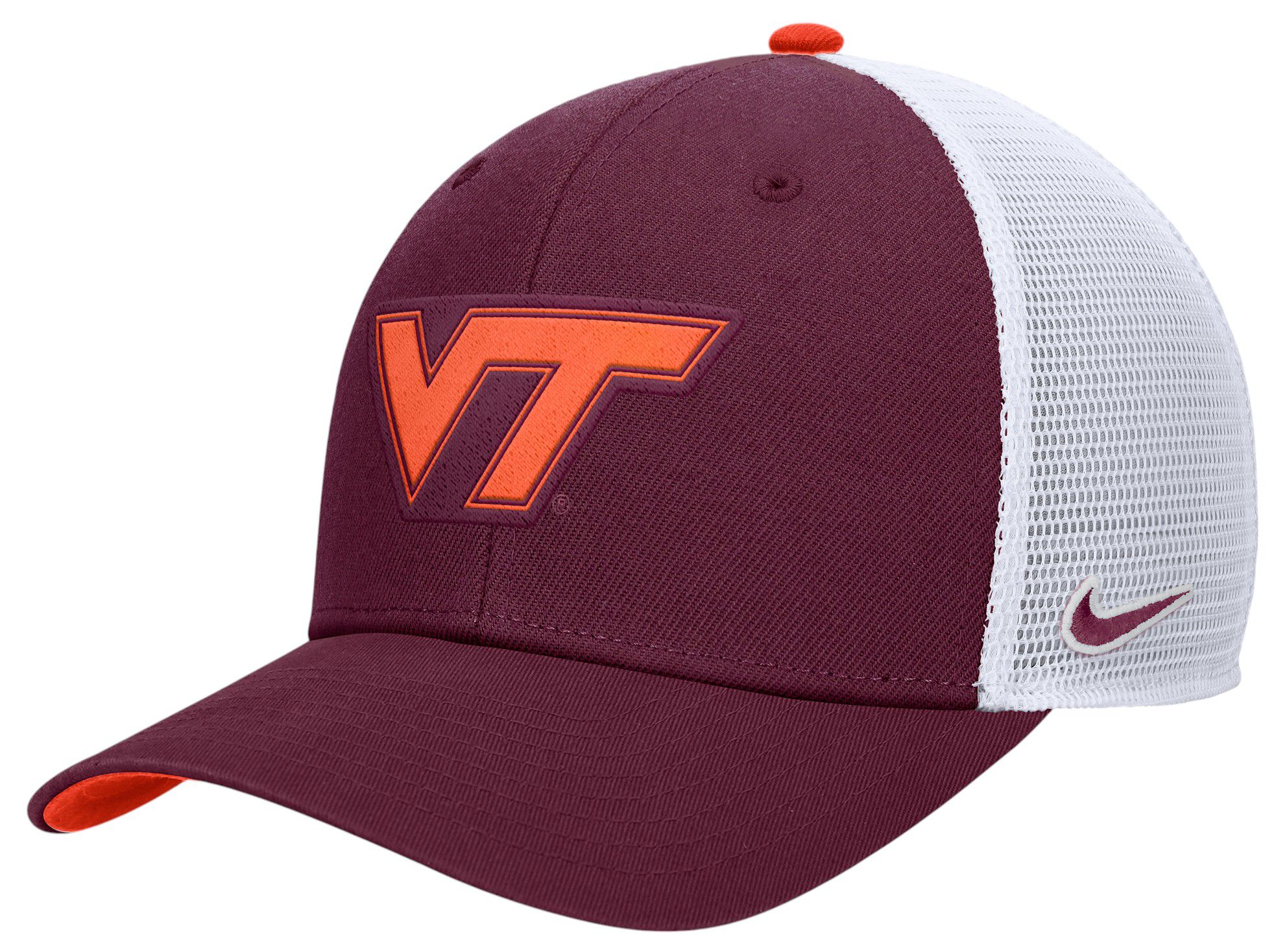 Nike Adult Virginia Tech Hokies Maroon Rise Adjustable Trucker Hat product image