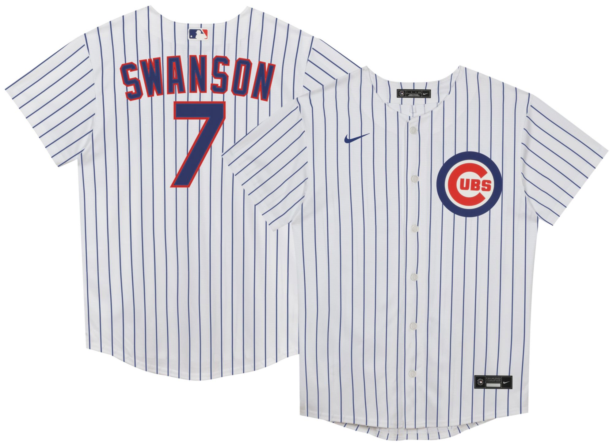 Nike Little Kids Chicago Cubs White Dansby Swanson #7 Replica Jersey product image