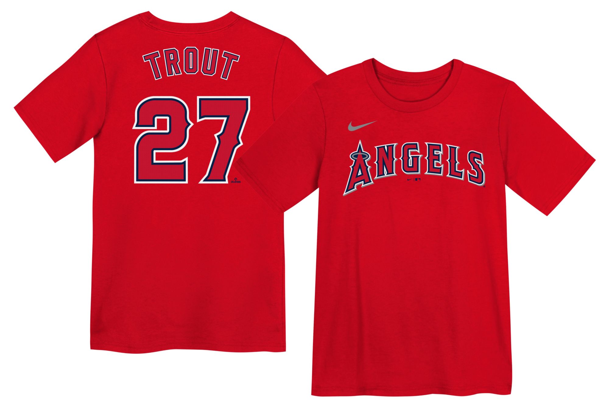 Nike Little Kids Los Angeles Angels Mike Trout #27 Red T-Shirt product image