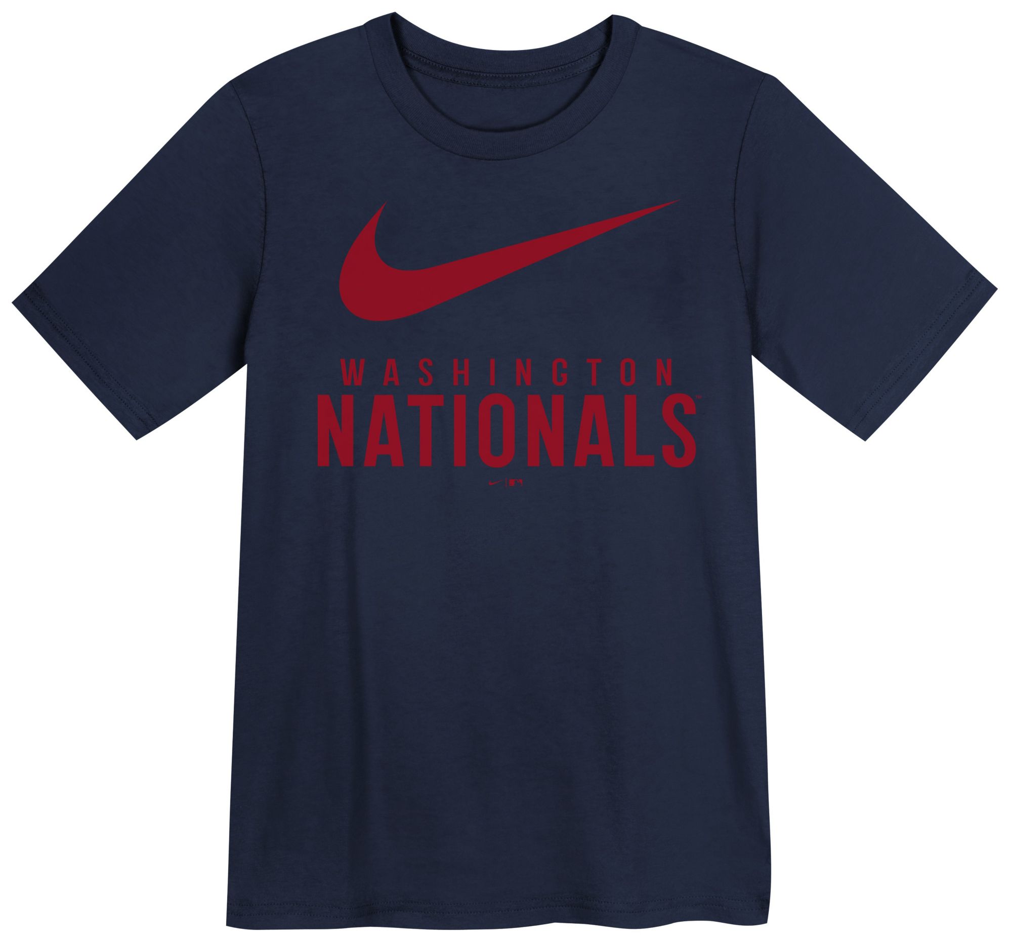 Nike Little Kids' Washington Nationals Navy Swish Cotton T-Shirt product image