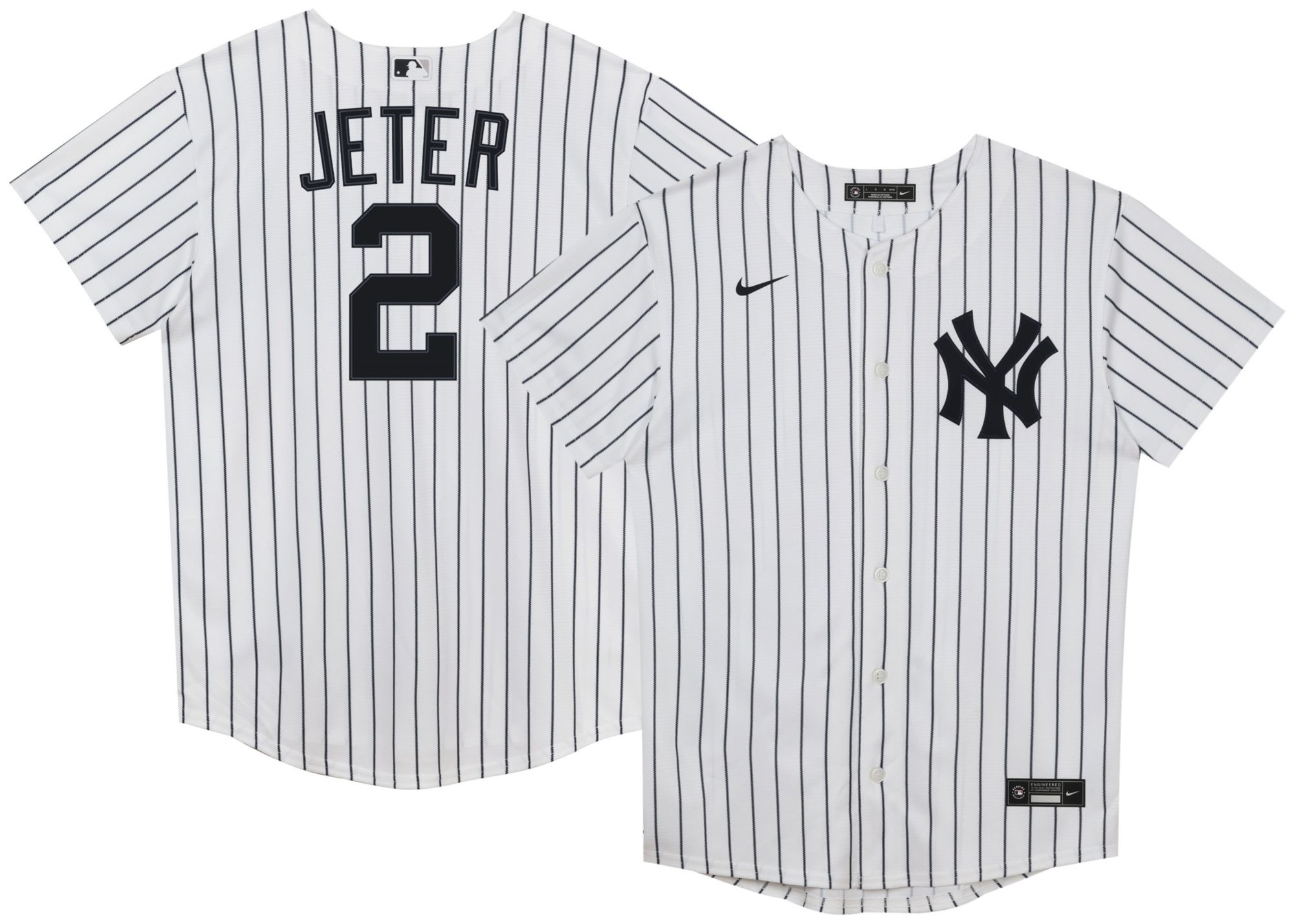 Nike Little Kids' New York Yankees White Derek Jeter #2 Replica Jersey product image
